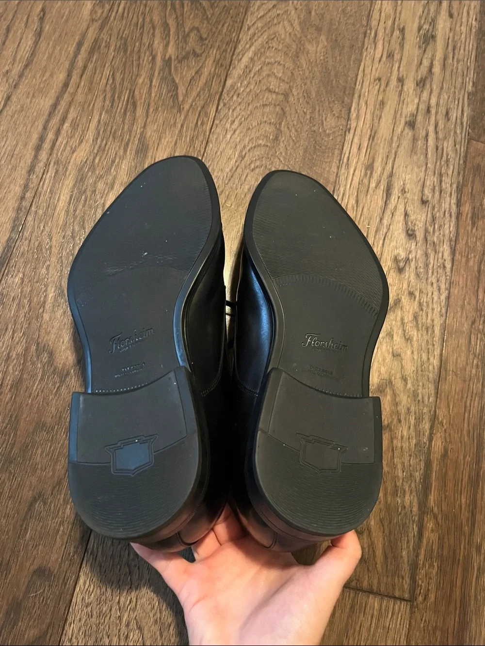 Florsheim Black Leather Cap-Toe Derby Shoes